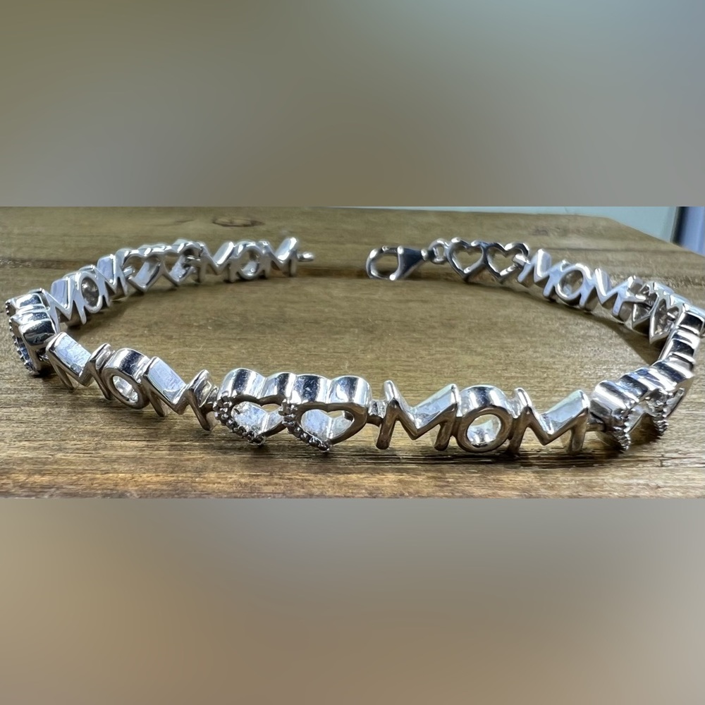 Sterling Silver “Mom” Bracelet